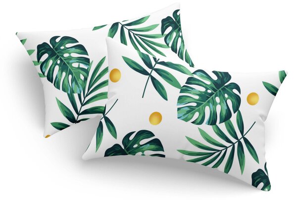 Monstera párnahuzat szett, zöld