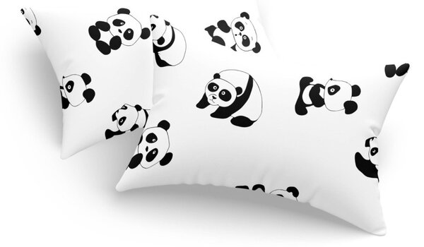 Panda párnahuzat szett, fehér