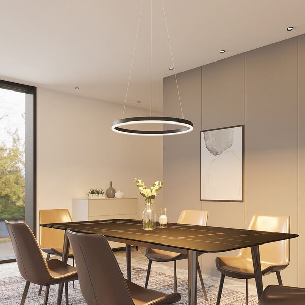 Függőlámpa Arcchio, Albiona, dimmable, Fekete, Konyha, Fém, Modern