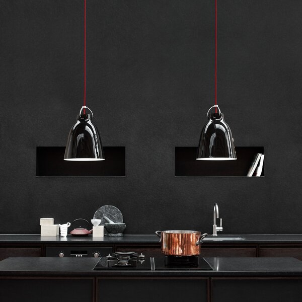 Függőlámpa FRITZ HANSEN, Caravaggio P2, dimmable, Fekete, Nappali, Fém, Dizájn