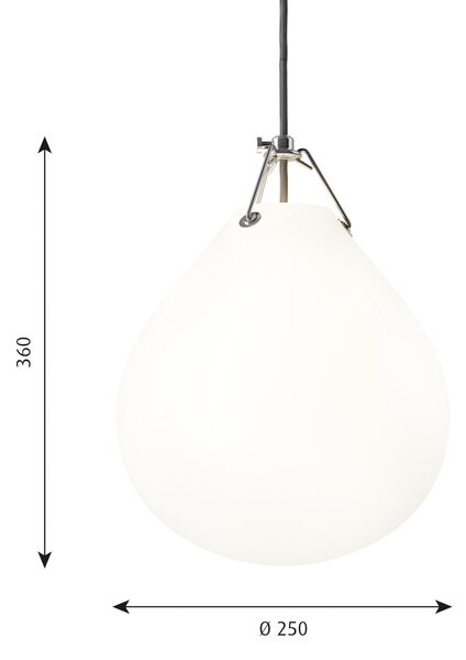 Függőlámpa Louis Poulsen, Moser, dimmable, Fehér, Nappali, Üveg, Dizájn