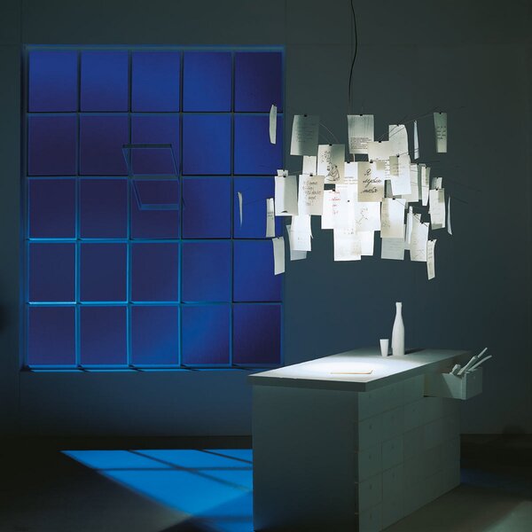 Függőlámpa Ingo Maurer, Zettel'z 5, dimmable, Fehér, Nappali, Papír / Karton, Dizájn