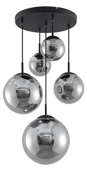 Függőlámpa Lindby, Teeja, dimmable, Szürke, Nappali, Üveg, Vintage