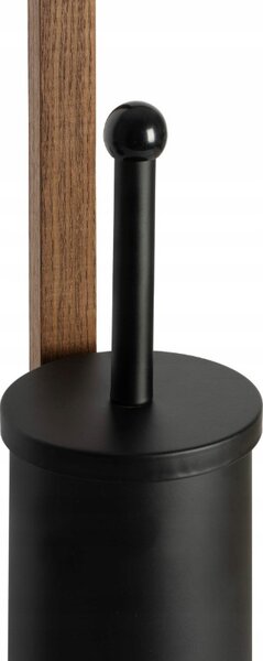 Erga Aurora Fekete, WC kefe fa WC papír tartóval 19x19x72,5 cm, barna-fekete, ERG-SEP-1004SEPSTLUNA
