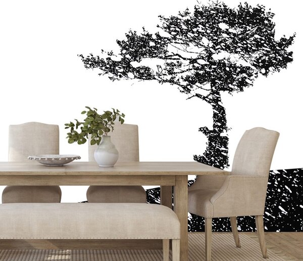 Tapéta fa sziluett