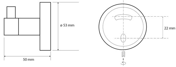 Sapho Sapho, X-ROUND RÉZ akasztó, matt réz, XR205PG