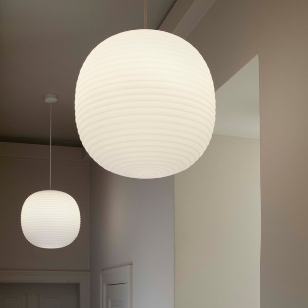 Függőlámpa New Works, Lantern Large, dimmable, Fehér, Nappali, Üveg, Dizájn