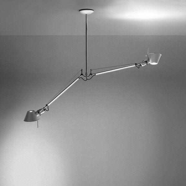 Függőlámpa Artemide, Tolomeo 2 Bracci, dimmable, Fémes, Nappali, Fém, Dizájn