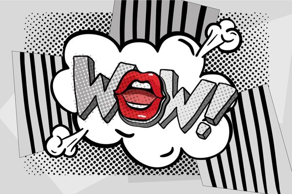 Tapéta stílusos stürke pop art- WOW!