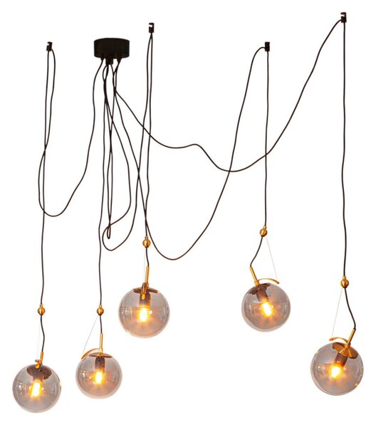 Függőlámpa By Rydéns, Carry, dimmable, Szürke, Nappali, Üveg, Skandináv