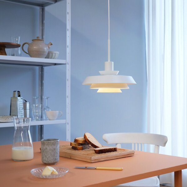 Függőlámpa Dyberg Larsen, DL30, dimmable, Fehér, Nappali, Fém, Skandináv