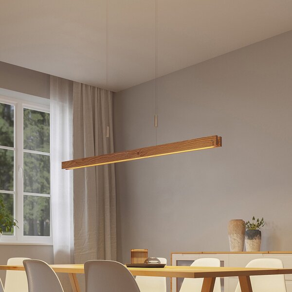 Függőlámpa Lindby, Alimara, dimmable, Fa, Nappali, Fa, Modern