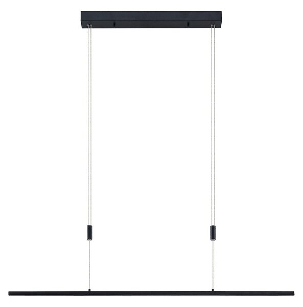 Függőlámpa Lucande, Stakato, dimmable, Fekete, Nappali, Fém, Modern