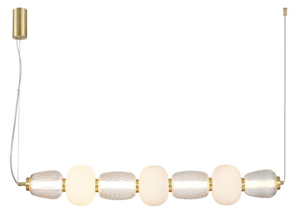Függőlámpa LOOM DESIGN, Pearl 7, dimmable, Arany / Sárgaréz, Nappali, Üveg, Modern