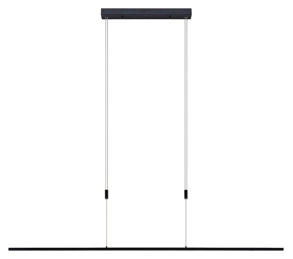 Függőlámpa Lucande, Stakato, dimmable, Fekete, Nappali, Alumínium, Modern