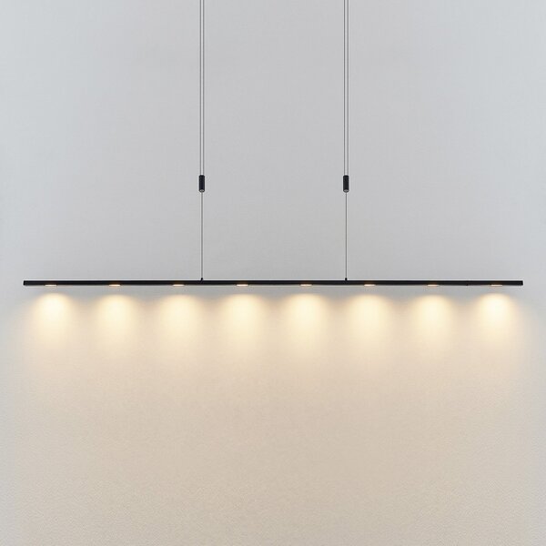 Függőlámpa Lucande, Stakato, dimmable, Fekete, Nappali, Alumínium, Modern