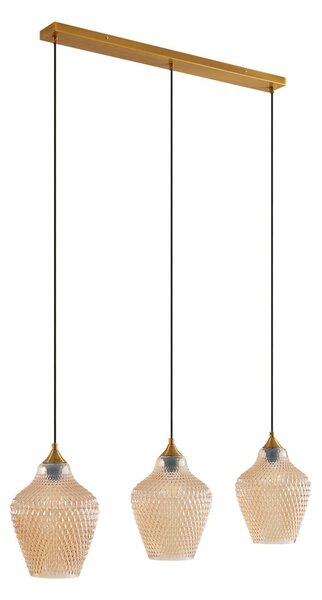 Függőlámpa Lindby, Drakar, dimmable, Bézs, Konyha, Üveg, Vintage