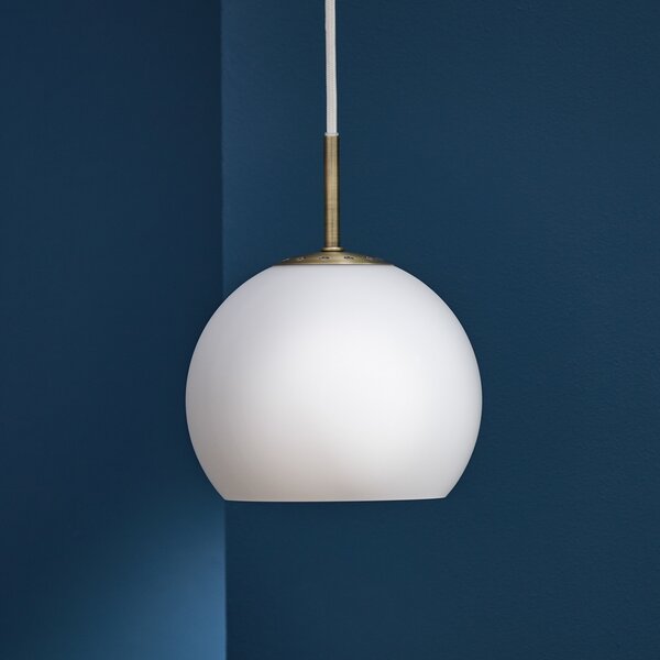 Függőlámpa FRANDSEN, Ball, dimmable, Fehér, Nappali, Üveg, Dizájn