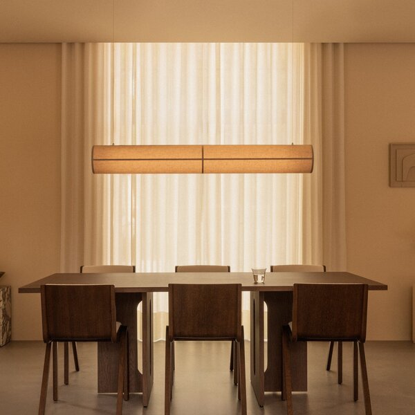 Függőlámpa Audo Copenhagen, Hashira, dimmable, Bézs, Étkező, Szövet / Textília