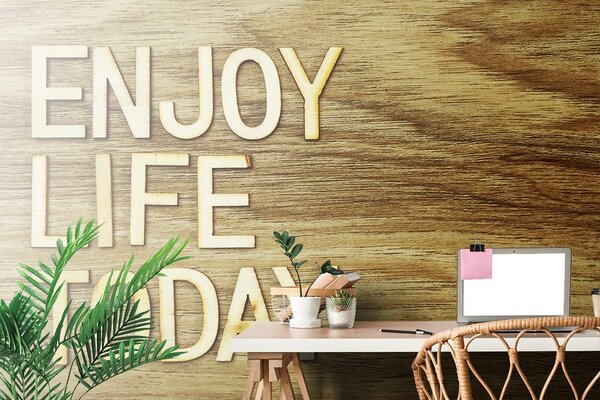 Tapéta idézettel - Enjoy life today