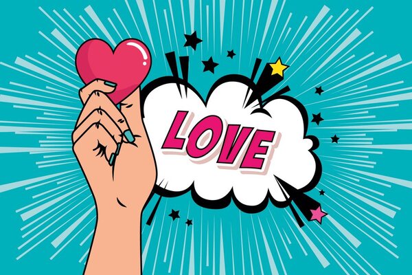 Tapéta pop art designnal - LOVE