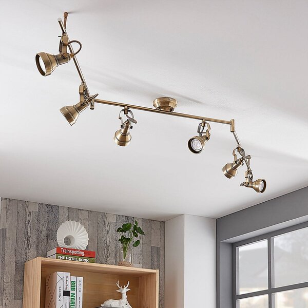 Mennyezeti Lámpa Lindby, PERSEAS, dimmable, Bronz / Öreg Sárgaréz, Nappali, Fém, Antik