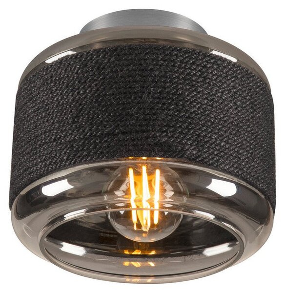 Mennyezeti Lámpa SLV, Pantilo Rope 19, dimmable, Fekete, Nappali, Üveg, Modern