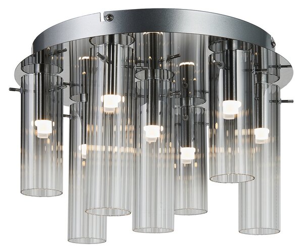 Mennyezeti Lámpa Lucande, Korvitha, dimmable, Szürke, Nappali, Üveg, Modern