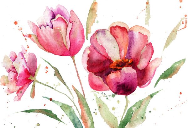 Tapéta csodás tulipán érdekes kivitelben