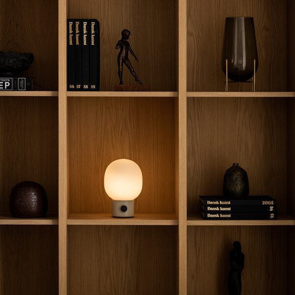 Asztali lámpa Audo Copenhagen, JWDA, dimmable, Fehér, Nappali, Üveg, Dizájn