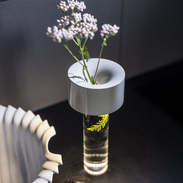 Asztali lámpa Foscarini, Fleur, dimmable, Fehér, Nappali, Üveg, Modern