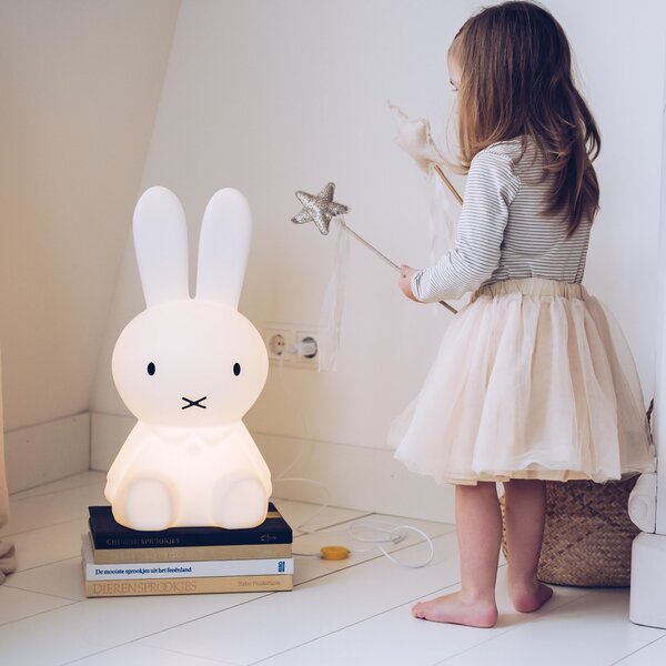 Asztali lámpa Mr Maria, Miffy, dimmable, Fehér, Gyermekszoba, Műanyag