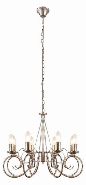 Csillárok Lindby, Marnia, dimmable, Bronz / Öreg Sárgaréz, Nappali, Fém, Antik
