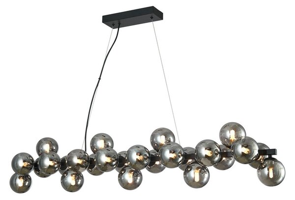 Függőlámpa Lucande, Naelen, dimmable, Szürke, Konyha, Fém, Modern