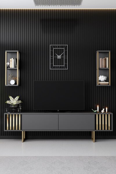 TV-állvány, antracit, 180 cm – TR618BLY1145