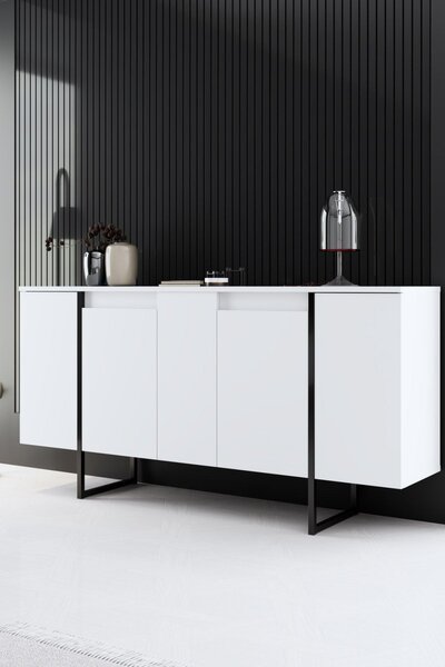 Luxe - fehér/fekete komód