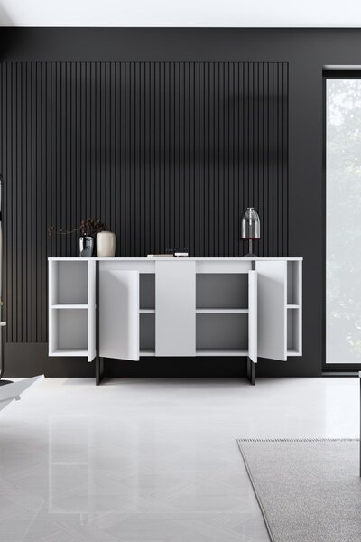 Luxe - fehér/fekete komód