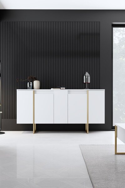 Luxe - fehér/arany komód