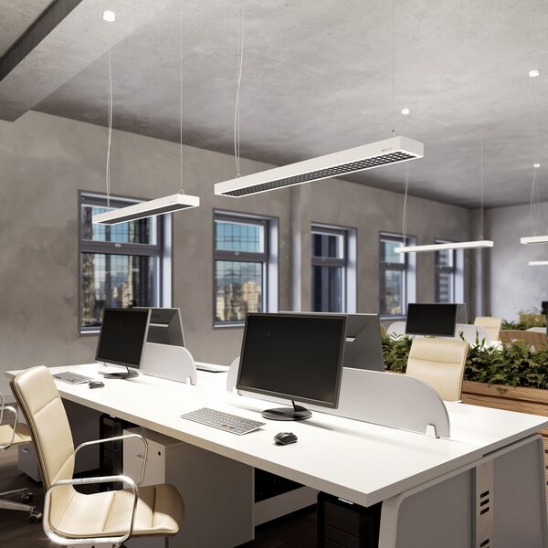 Függőlámpa Arcchio, Susi, dimmable, Fehér, Dolgozószoba / iroda, Alumínium, Modern