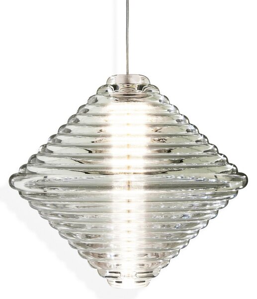 Függőlámpa Tom Dixon, Press Cone, dimmable, Átlátszó, Nappali, Üveg, Dizájn