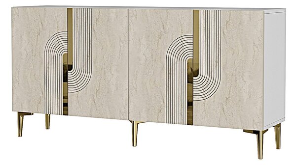 Meyra 150 - White, Travertine, Gold