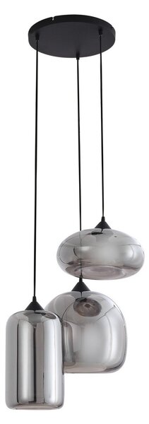 Függőlámpa Lindby, Marla, dimmable, Fekete, Nappali, Üveg, Modern