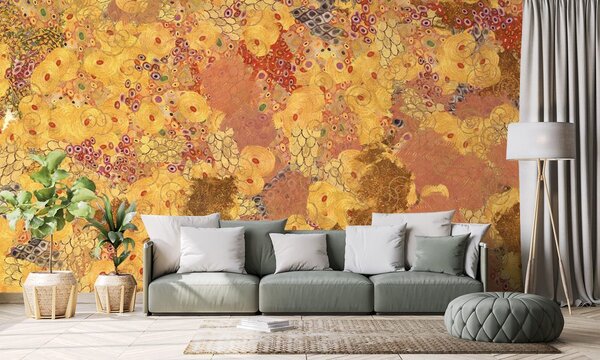 Tapéta absztrakció ihlette G. Klimt