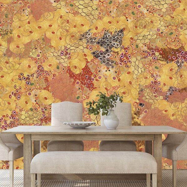 Tapéta absztrakció ihlette G. Klimt