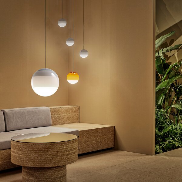 Függőlámpa MARSET, Dipping Light, dimmable, Fehér, Nappali, Üveg, Dizájn