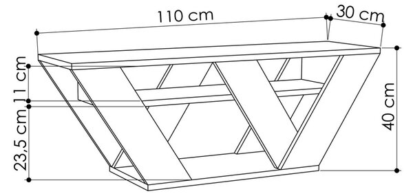 Pipralla TV-állvány, 110 cm – TR776HMS3039