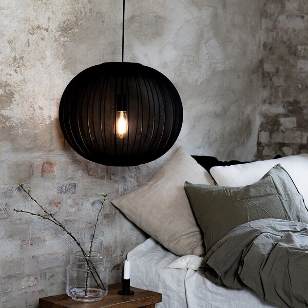 Függőlámpa Markslöjd, Florence, dimmable, Fekete, Nappali, Szövet / Textília, Skandináv