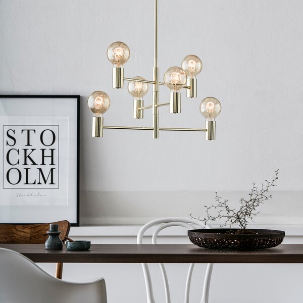 Függőlámpa Markslöjd, Capital, dimmable, Arany / Sárgaréz, Nappali, Fém, Modern