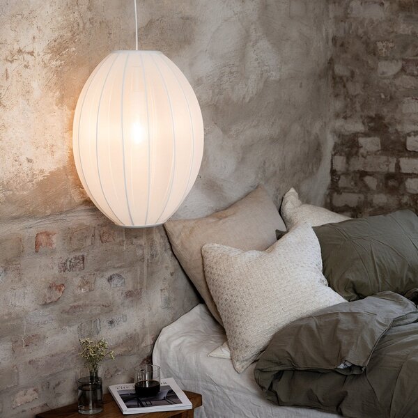 Függőlámpa Markslöjd, Florence, dimmable, Fehér, Nappali, Szövet / Textília, Skandináv