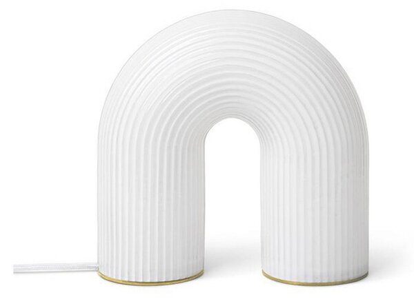Asztali lámpa ferm LIVING, Vuelta, dimmable, Fehér, Nappali, Üveg, Dizájn